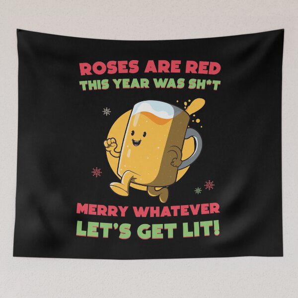 Item preview, Let's get lit at Christmas - funny Xmas beer drinking and party  designed and sold by messy-nessie.