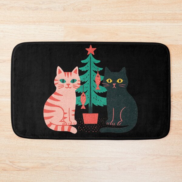 Item preview, Two Cats & A "Fishmas" Tree designed and sold by Jennifer Chiera.