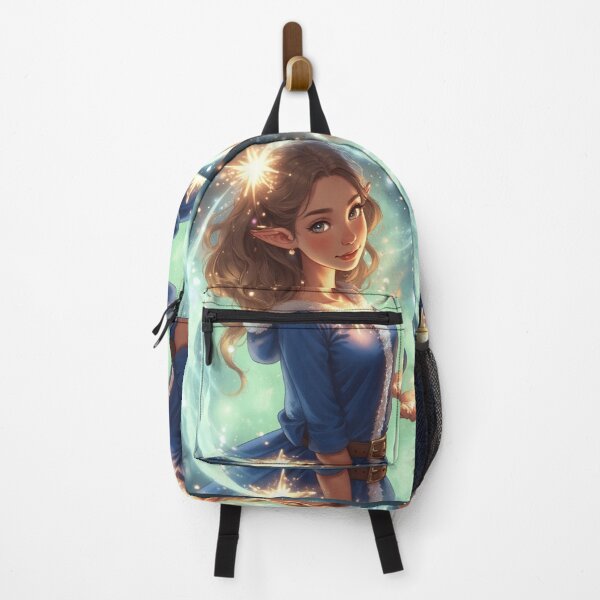 Item preview, Blue Christmas elf girl with magic designed and sold by ArtsJulian.
