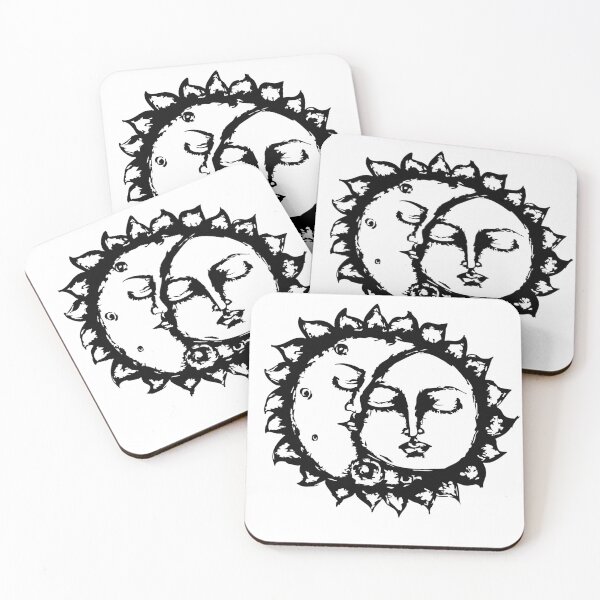 Item preview, celestial art. moon and sun designed and sold by Ariesbunny111.