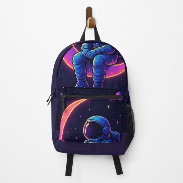 Item preview, Astronaut on Crescent Moon – Chill Cosmic Vibes | Neon Space Aesthetic Art designed and sold by Dezpro.