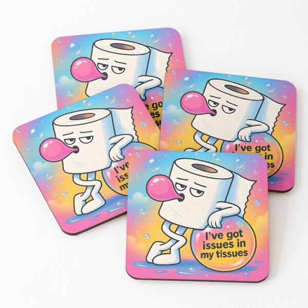 Item preview, Frutiger Aero Vaporwave Style – “I’ve Got Issues in My Tissues” Funny TP Character Design designed and sold by LunaSpellStudio.