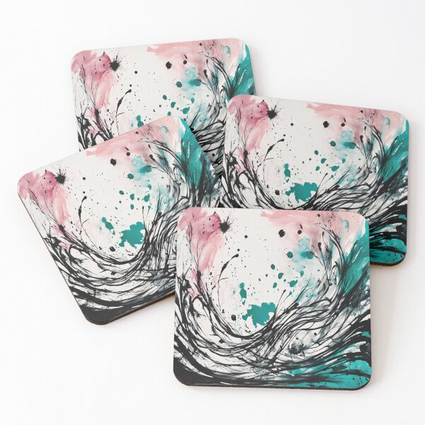 Item preview, Ink Plash Teal and Pink designed and sold by Sharon Schwalbe.