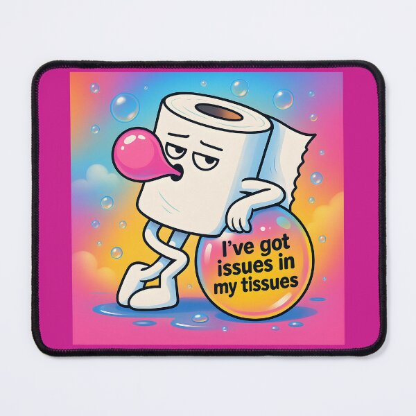 Item preview, Frutiger Aero Vaporwave Style – “I’ve Got Issues in My Tissues” Funny TP Character Design designed and sold by LunaSpellStudio.