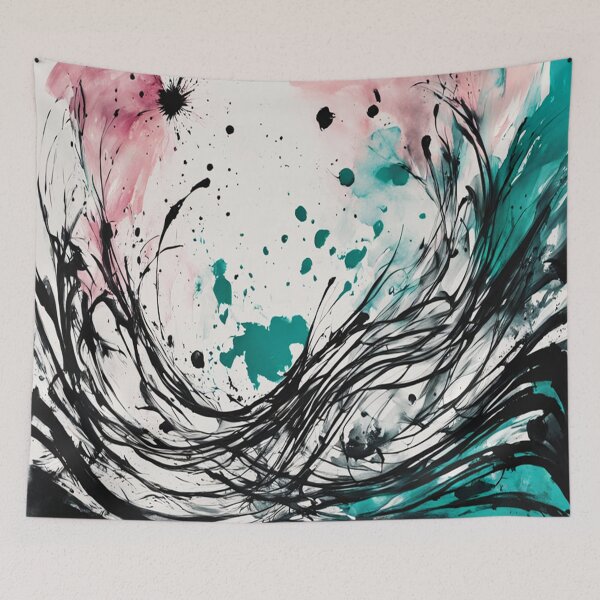 Item preview, Ink Plash Teal and Pink designed and sold by Sharon Schwalbe.