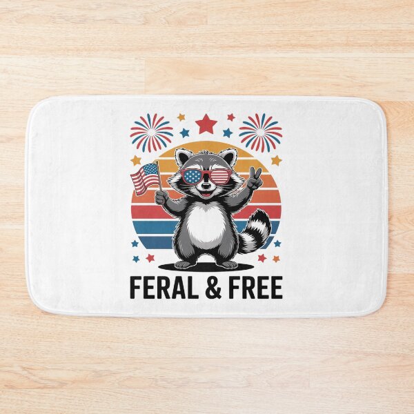 Item preview, Feral & Free Patriotic Racoon Feral And Free 4th July 9 designed and sold by RoyTill0Art.