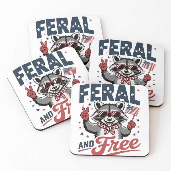 Item preview, Feral & Free Patriotic Racoon Feral And Free 4th July 25 designed and sold by RoyTill0Art.