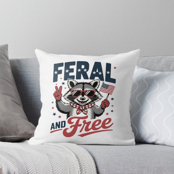 Item preview, Feral & Free Patriotic Racoon Feral And Free 4th July 25 designed and sold by RoyTill0Art.