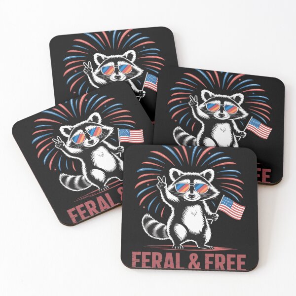 Item preview, Feral & Free Patriotic Racoon Feral And Free 4th July designed and sold by RoyTill0Art.