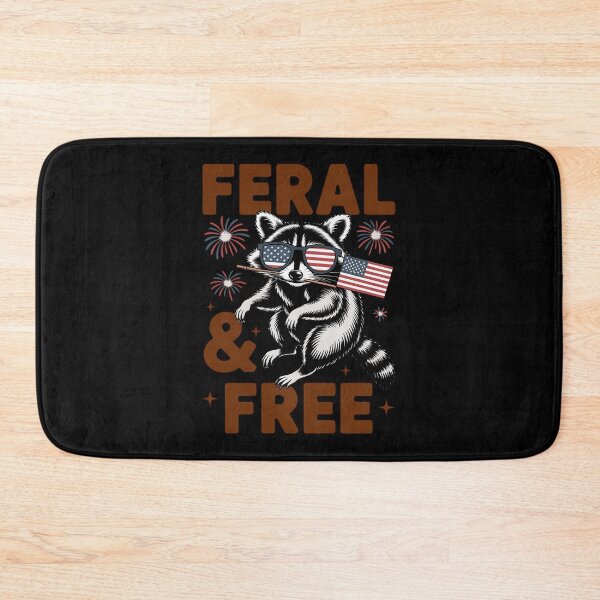 Item preview, Feral & Free Patriotic Racoon Feral And Free 4th July1 designed and sold by RoyTill0Art.