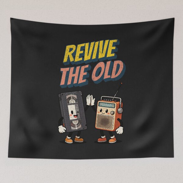 Item preview, Revive The Old - VHS Tape and Radio Retro High Five designed and sold by AwesomeBeyondLimits.