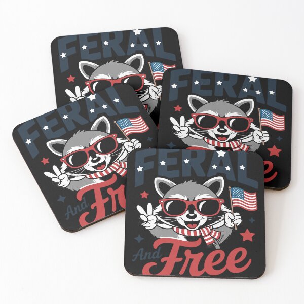 Item preview, Feral & Free Patriotic Racoon Feral And Free 4th July6 designed and sold by RoyTill0Art.