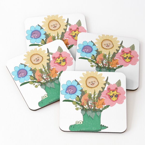 Item preview, Cute Animal Flowers in Crocodile Boot Vase – Whimsical Botanical Illustration designed and sold by Dintheo.