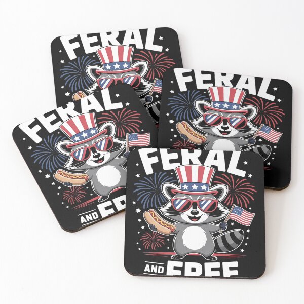 Item preview, Feral & Free Patriotic Racoon Feral And Free 4th July10 designed and sold by RoyTill0Art.