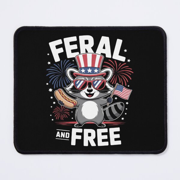Item preview, Feral & Free Patriotic Racoon Feral And Free 4th July10 designed and sold by RoyTill0Art.