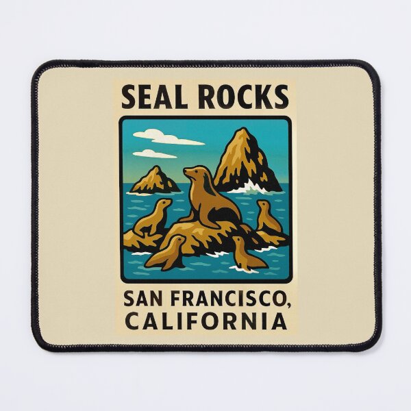 Item preview, Seals at Seal Rocks - San Francisco, California designed and sold by Myra365Art.