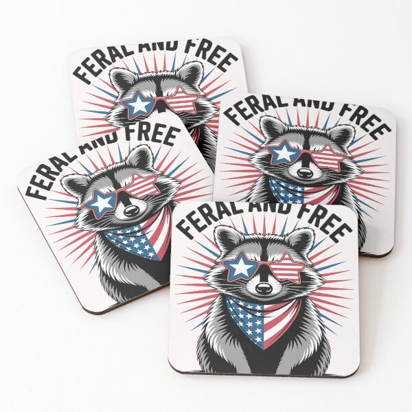 Item preview, Feral & Free Patriotic Racoon Feral And Free 4th July12 designed and sold by RoyTill0Art.