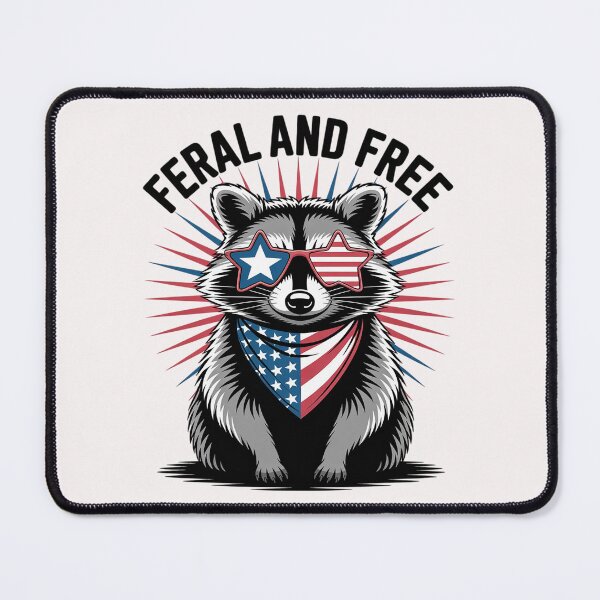 Item preview, Feral & Free Patriotic Racoon Feral And Free 4th July12 designed and sold by RoyTill0Art.