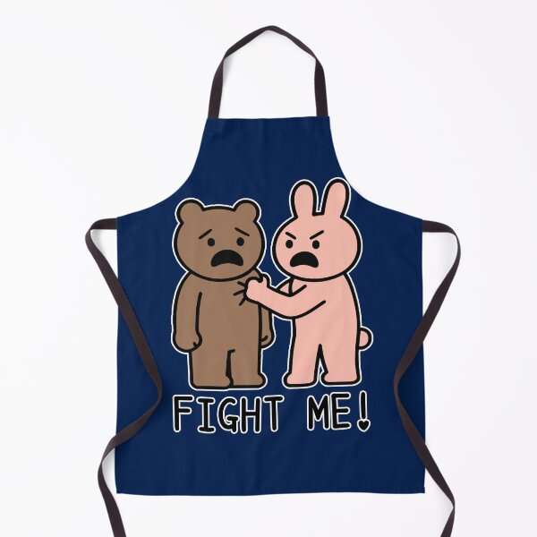 Item preview, Fight Me Meme – Cute Chibi Cartoon – Funny Bunny vs Bear Art designed and sold by lemonfishing.
