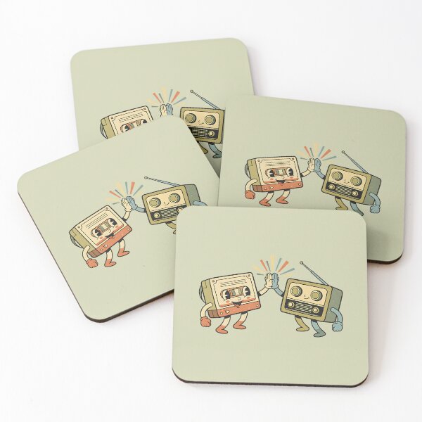 Item preview, Retro High Five - Vintage Cassette Tape and Radio Duo designed and sold by AwesomeBeyondLimits.
