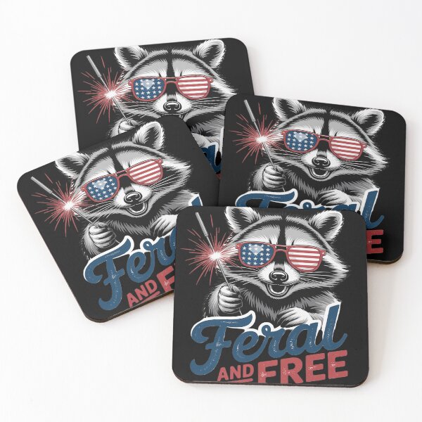 Item preview, Feral & Free Patriotic Racoon Feral And Free 4th July15 designed and sold by RoyTill0Art.