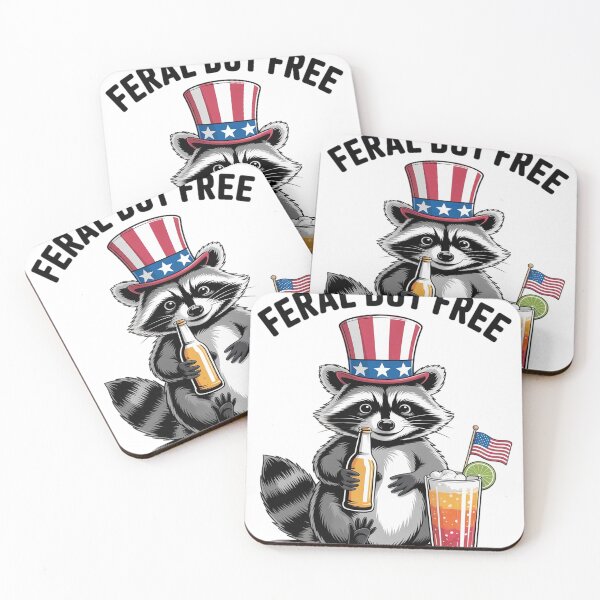 Item preview, Feral & Free Patriotic Racoon Feral And Free 4th July20 designed and sold by RoyTill0Art.