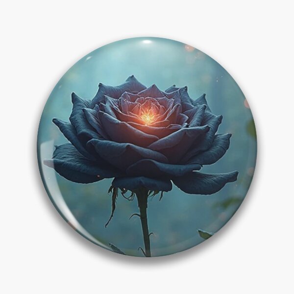 Item preview, Magical glowing black rose flower designed and sold by rehabsallam.
