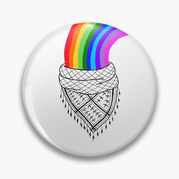 Item preview, Rainbow Keffiyeh designed and sold by Direct-Aid.