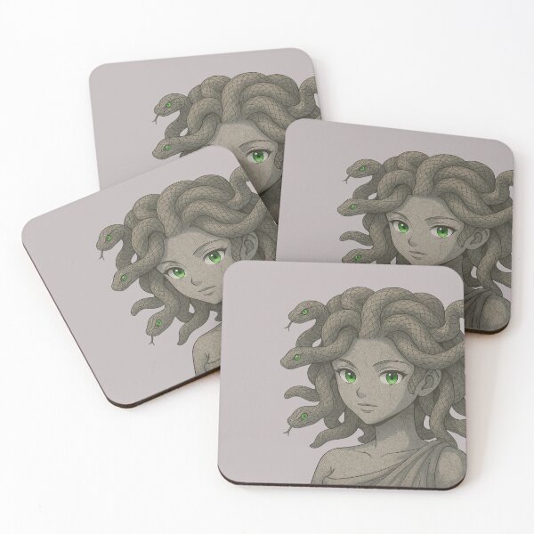 Item preview, Medusa Anime Portrait – Mythology-Inspired Snake Hair Goddess Illustration designed and sold by P.Squared.