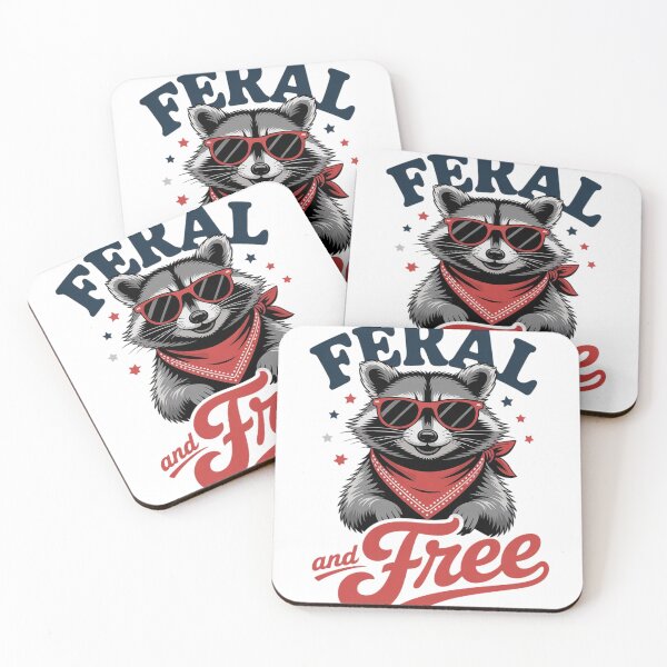 Item preview, Feral & Free Patriotic Racoon Feral And Free 4th July24 designed and sold by RoyTill0Art.