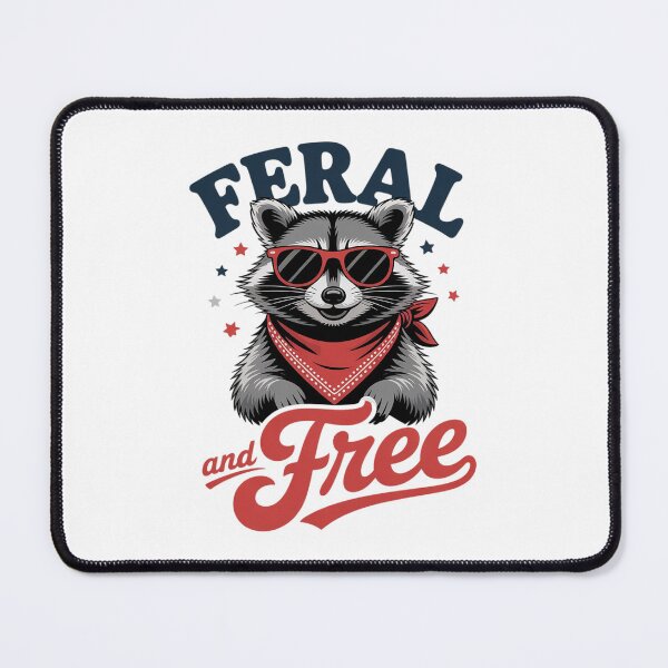 Item preview, Feral & Free Patriotic Racoon Feral And Free 4th July24 designed and sold by RoyTill0Art.