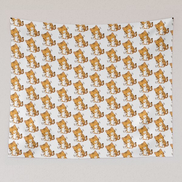 Item preview, Giggling Happy Tabby Cat Sitting and Wiggling designed and sold by holywarter.