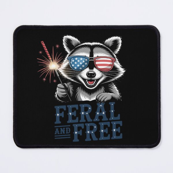 Item preview, Feral & Free Patriotic Racoon Feral And Free 4th July26 designed and sold by RoyTill0Art.