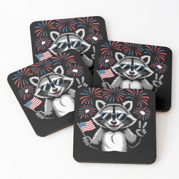 Item preview, Feral & Free Patriotic Racoon Feral And Free 4th July27 designed and sold by RoyTill0Art.