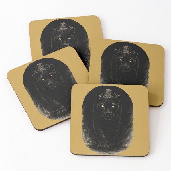 Item preview, Mystic Black Panther – Golden Art Deco Stalk designed and sold by SavannaStrikes.