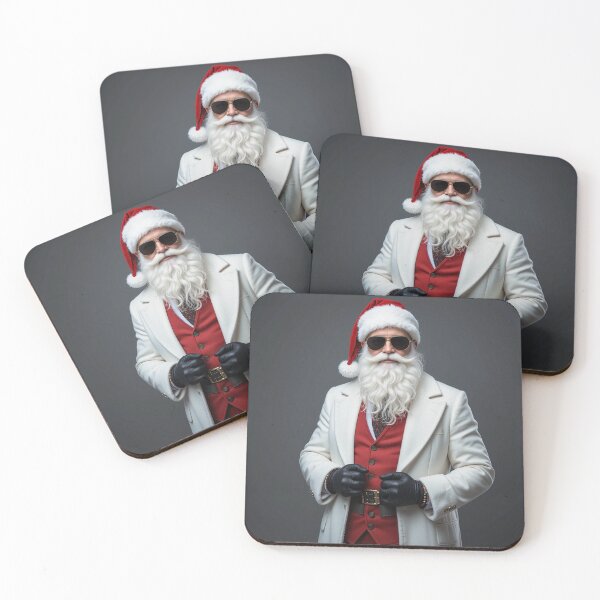 Item preview, Stylish Modern Santa Claus in Fashionable Outfit – Trendy Christmas Character Art designed and sold by PixelVibe782.