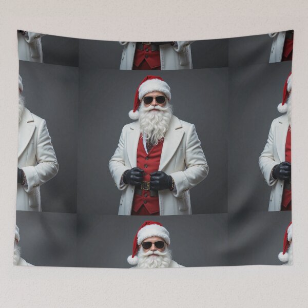 Item preview, Stylish Modern Santa Claus in Fashionable Outfit – Trendy Christmas Character Art designed and sold by PixelVibe782.
