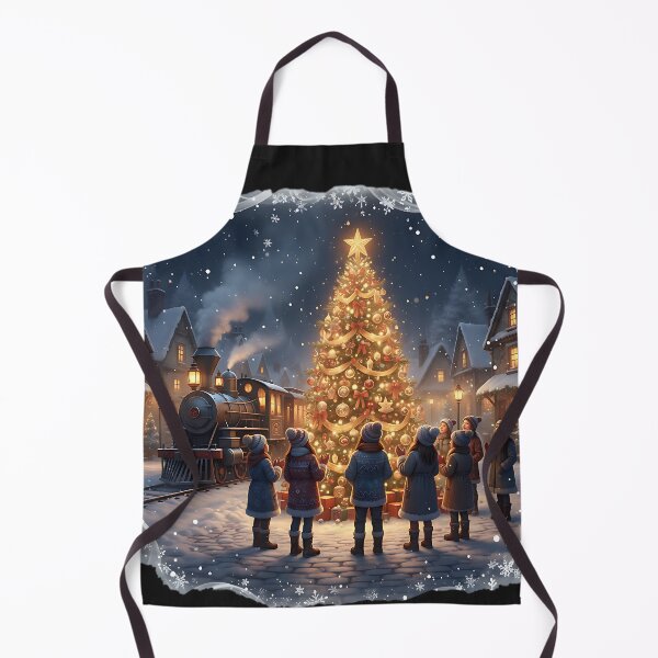 Item preview, Christmas Caroling Village with Steam Train and Star Tree designed and sold by AwesomeBeyondLimits.