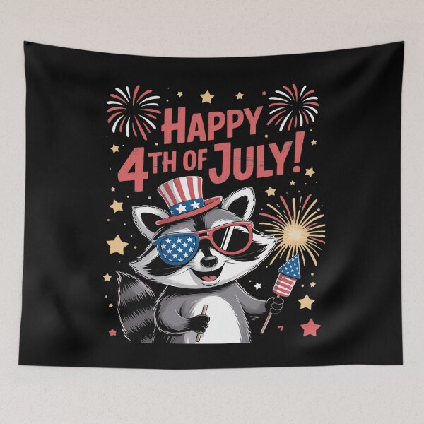 Item preview, Feral & Free Patriotic Racoon Feral And Free 4th July28 designed and sold by RoyTill0Art.
