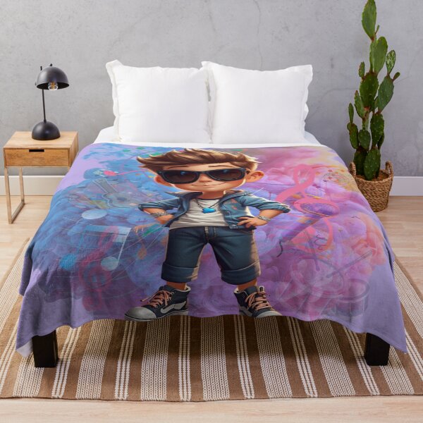 Item preview, Music Lover Boy Illustration designed and sold by CozyDreamNest.