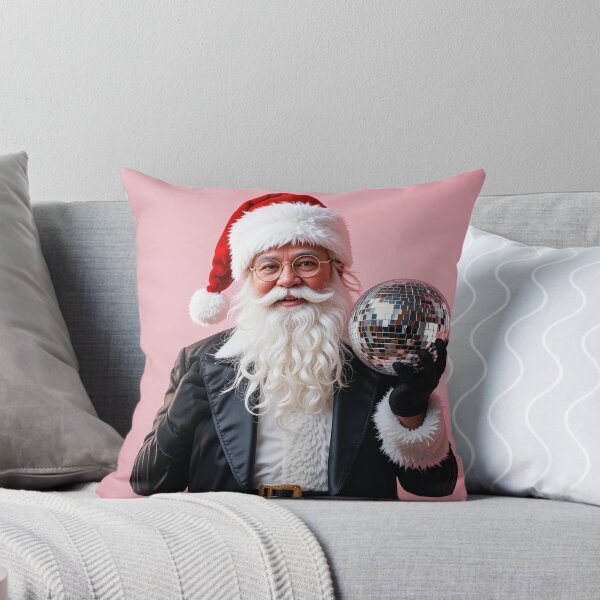Item preview, Stylish Party Santa Claus with Disco Ball – Modern Festive Christmas Art designed and sold by PixelVibe782.