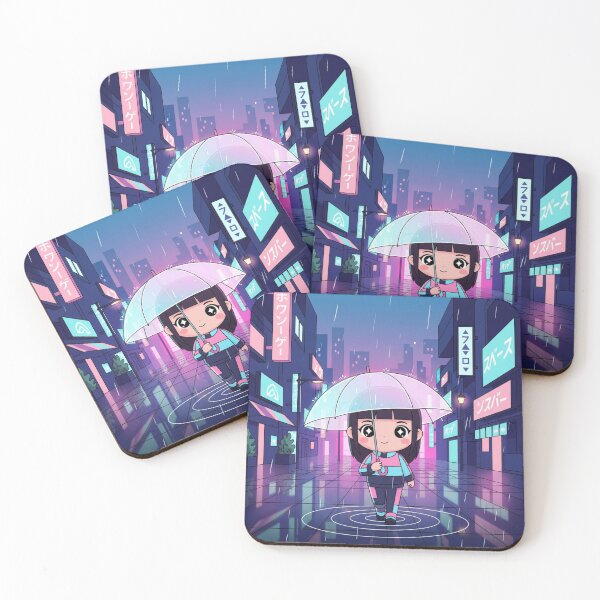 Item preview, Cute girl with umbrella designed and sold by Mandarinaut.