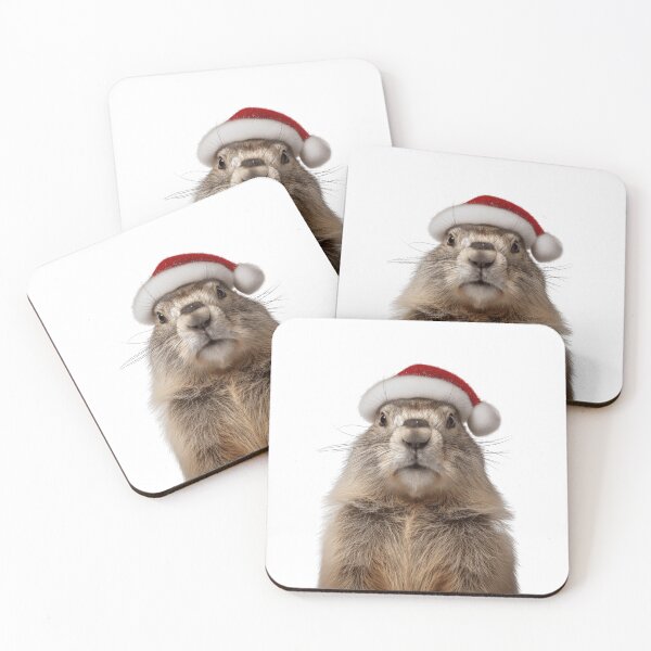 Item preview, Festive Olympic Marmot in Santa Hat designed and sold by LazyOwlStore.