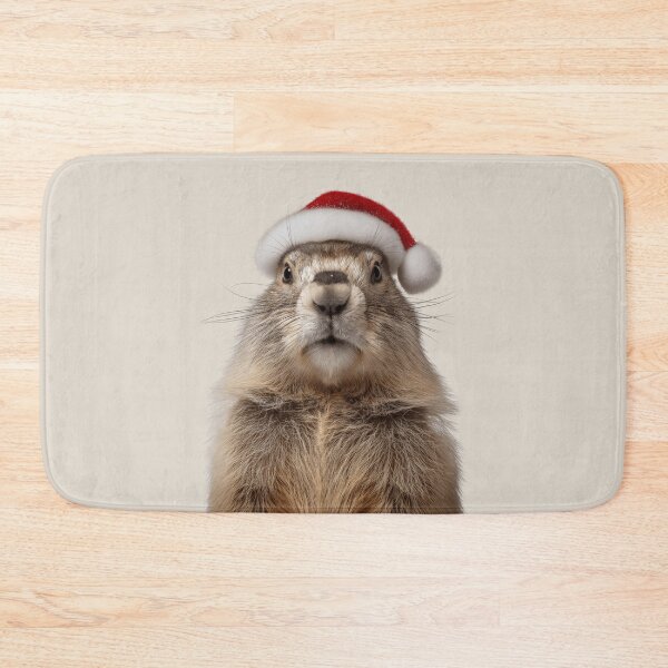 Item preview, Festive Olympic Marmot in Santa Hat designed and sold by LazyOwlStore.