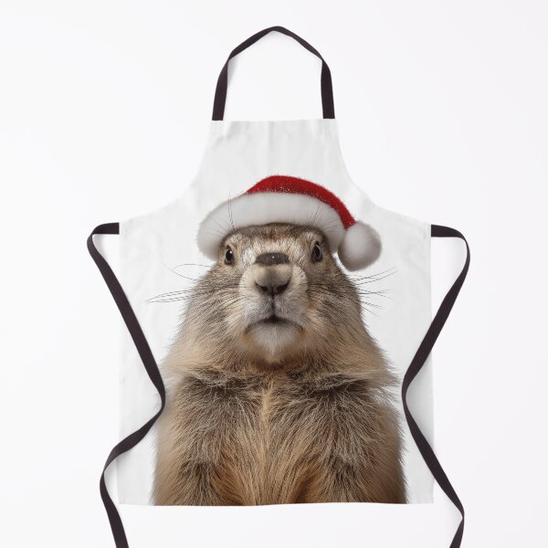 Item preview, Festive Olympic Marmot in Santa Hat designed and sold by LazyOwlStore.