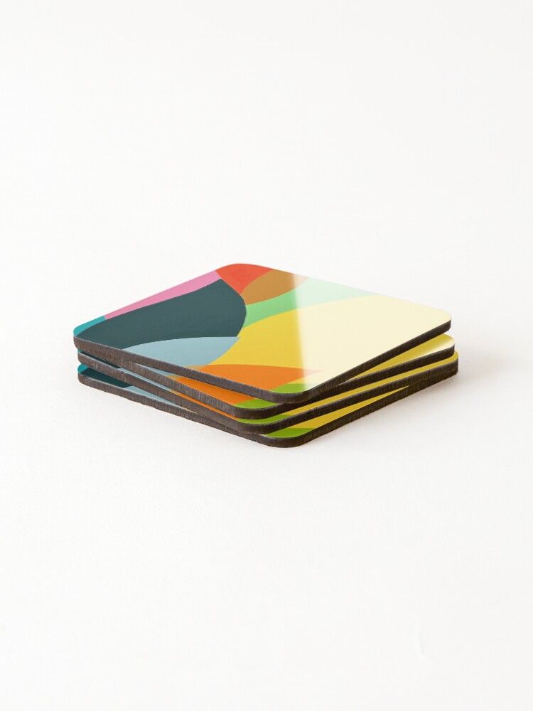 Thumbnail 4 of 5, Coasters (Set of 4), Overlapping Color Forms designed and sold by ChrisButler.