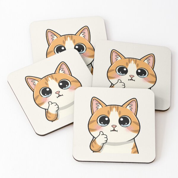 Item preview, Cute Cat Meme – Crying Thumbs Up Kitty – Funny Kawaii Cartoon designed and sold by lemonfishing.