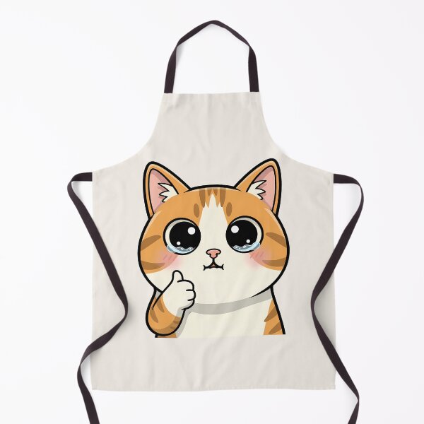 Item preview, Cute Cat Meme – Crying Thumbs Up Kitty – Funny Kawaii Cartoon designed and sold by lemonfishing.