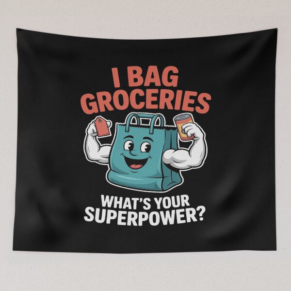 Item preview, I Bag Groceries Whats Your Superpower Funny Grocery designed and sold by Sandrhaus.