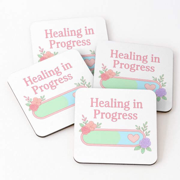 Item preview, Healing in Progress Pastel Floral Bar • Soft Self-Care & Emotional Wellness Aesthetic designed and sold by SirensSageStone.